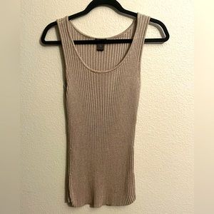 Ann Taylor Gold Blouse Tank - Size Large